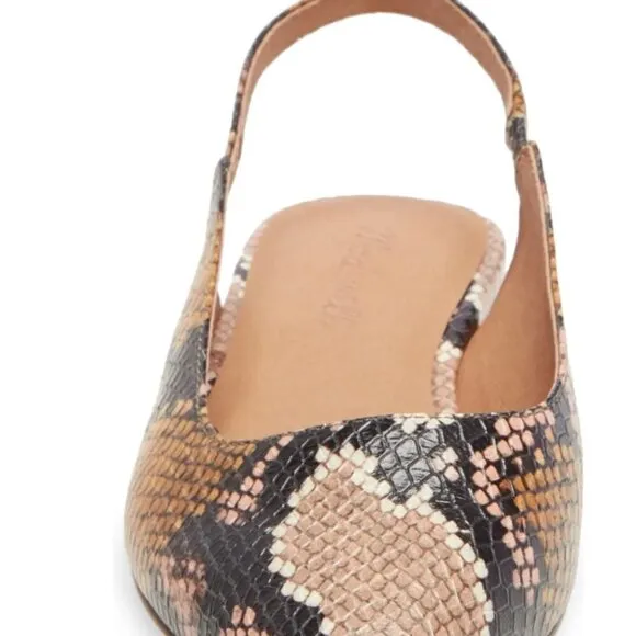 Madewell Margo Leather Animal Print Mule