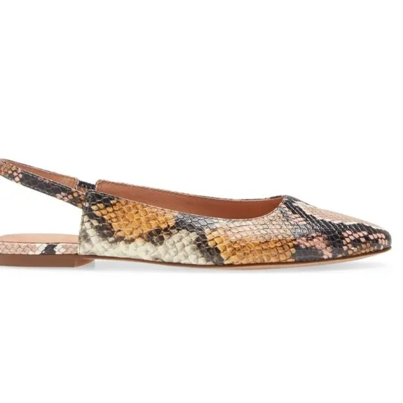 Madewell Margo Leather Animal Print Mule
