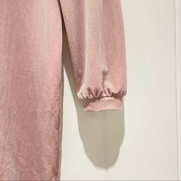 Madewell Velvet Balloon-Sleeve Dress in Lilac (XXS)
