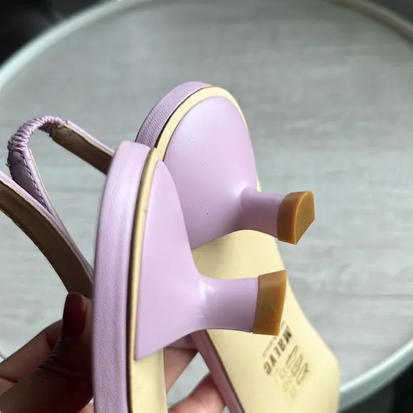 Maeve Square-Toe Slingback Kitten Heels