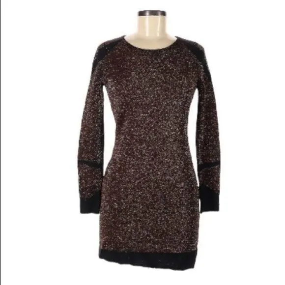 Maje Metallic Sweater Dress