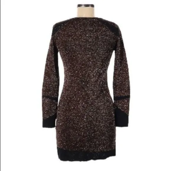 Maje Metallic Sweater Dress