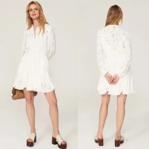 Maje Rapala White Mini Dress