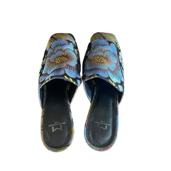 𝅺MARC Fisher Ltd Lailey floral slip on mule shoes size 7