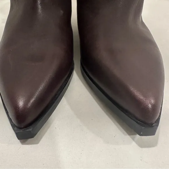 Marc Fisher LTD Mlhenley Women’s Western Chelsea Boots Curb Links Chains 9.5