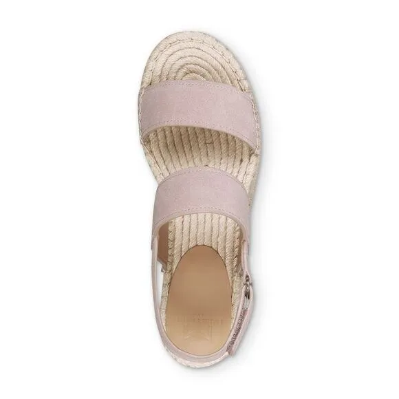 MARC FISHER Womens Pink 2&quot; Platform Double Band Gallia Wedge Shoes 9.5 M