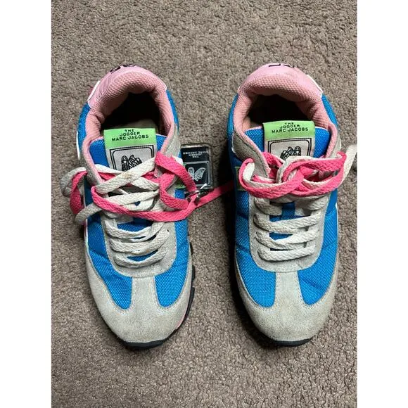 Marc Jacobs The Jogger Sneakers US 4.5 EURO 35 M900224- Teal Pink