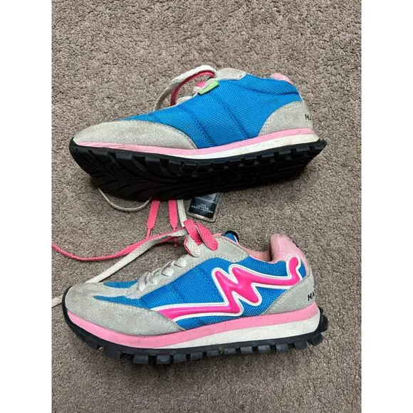 Marc Jacobs The Jogger Sneakers US 4.5 EURO 35 M900224- Teal Pink