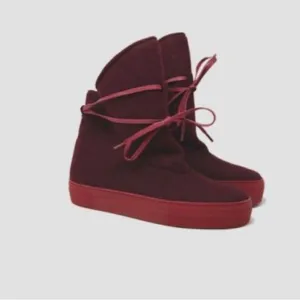 Marita Moreno Red Michone Burel Bordeaux boots