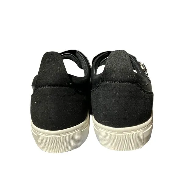 Matt And Nat Shoes Mens 10 Black Oscar Vegan Sneakers Buckle Slip On