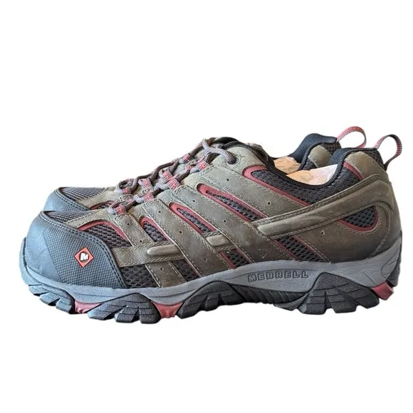 Men Sneakers Athletic Shoes Merrell Work Moab Vertex Vent Composite Toe Size 10