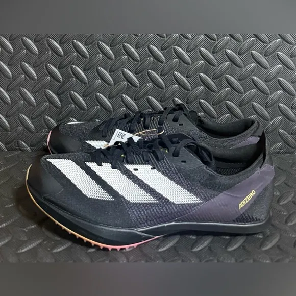 Mens Adidas‎ Athletic Track and Field Spikes Running Shoes Black Size 8