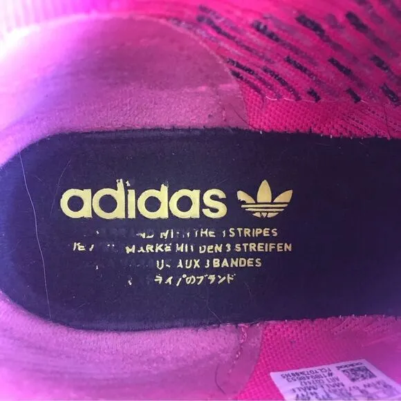 Men's Adidas NMD_Racer Primeknit Solar Pink/Core Black Running Shoes Size 9.5