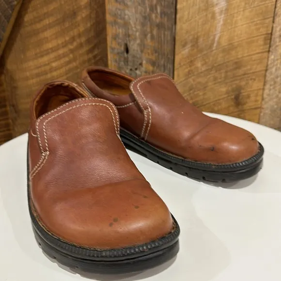 Men’s Birkenstock Footprints Slip On Leather Shoes Size 42