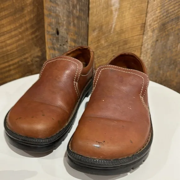 Men’s Birkenstock Footprints Slip On Leather Shoes Size 42