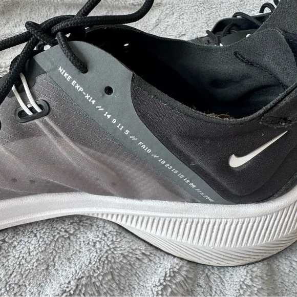 Men's Black and Gray Nike EXP-X14 Running Shoes Size 12