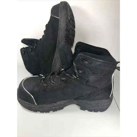 Men's Black FOOTRESTS XT METATARSAL GUARD NANO TOE 6&quot; WORK BOOT US 5 M Shoes