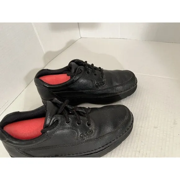 Men's Black Leather Casual Oxfords Nunn Bush Comfort Gel Sz 7