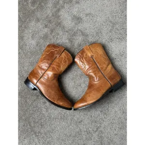 Mens Boots Botas Jaca‎ Mens Ostrich Cowboy Boots Leather Size 28.5 EE, US 9.5 EE