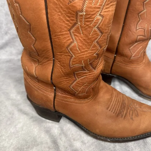 Men's Dan Post Marlboro 9.5 EW Cognac Western Cowboy Dress Boots Wide P2551