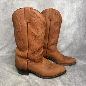 Men's Dan Post Marlboro 9.5 EW Cognac Western Cowboy Dress Boots Wide P2551