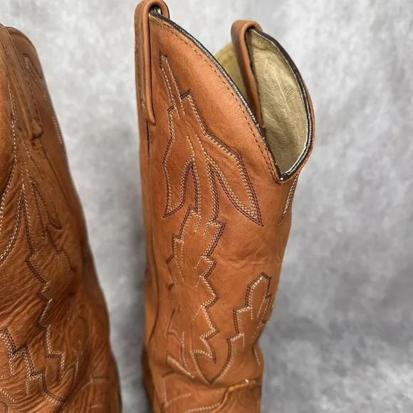 Men's Dan Post Marlboro 9.5 EW Cognac Western Cowboy Dress Boots Wide P2551