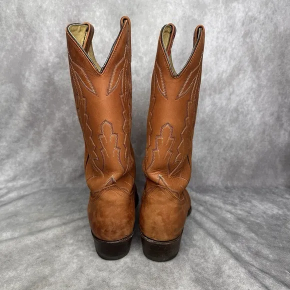 Men's Dan Post Marlboro 9.5 EW Cognac Western Cowboy Dress Boots Wide P2551