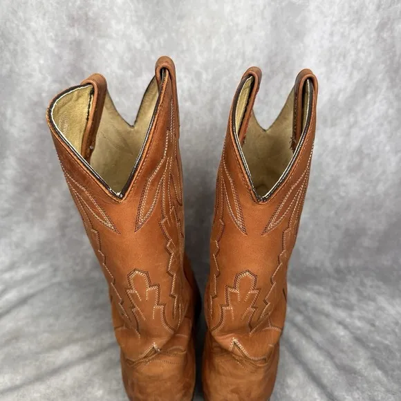Men's Dan Post Marlboro 9.5 EW Cognac Western Cowboy Dress Boots Wide P2551