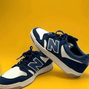 Men's NEW BALANCE BB480 NB Navy/Linen/Vintage Indigo Shoes BB480LPC Size 12 New
