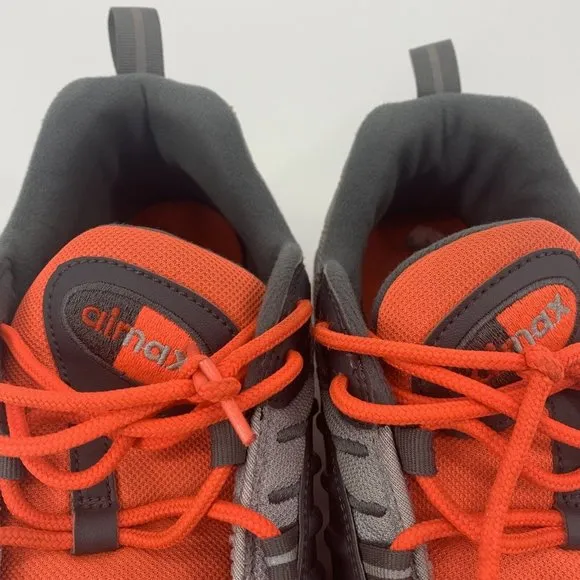 Men's Nike Air Max 98 Total Crimson Running Shoes Gray Orange Size‎ 12