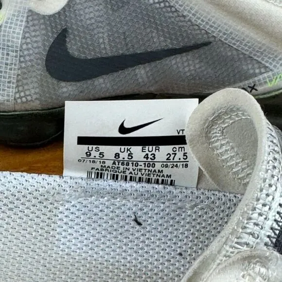 Mens Nike Air Vapormax 2019 Lime Blast Athletic Running Shoes Sneakers 9.5 M GUC