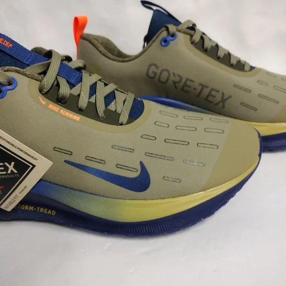Men's Nike ReactX Infinity RN 4 GTX Olive Blue Running Shoes HQ3222 276 Size🔥