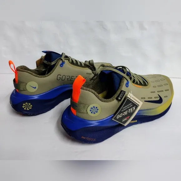 Men's Nike ReactX Infinity RN 4 GTX Olive Blue Running Shoes HQ3222 276 Size🔥