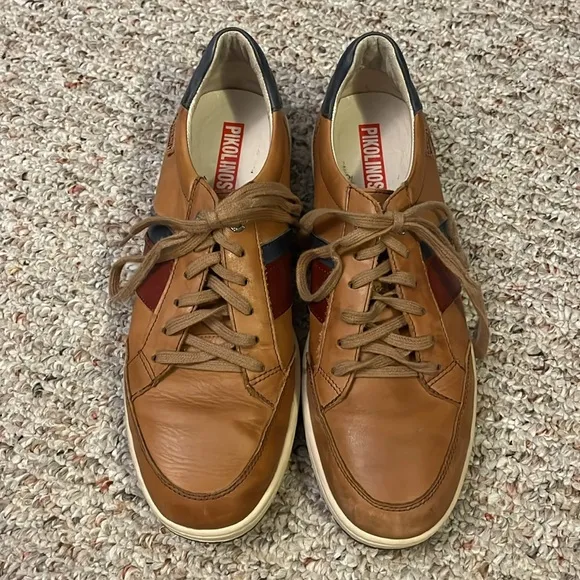 Men’s Pikolinos Corinto Brown Leather Sneakers Size 42