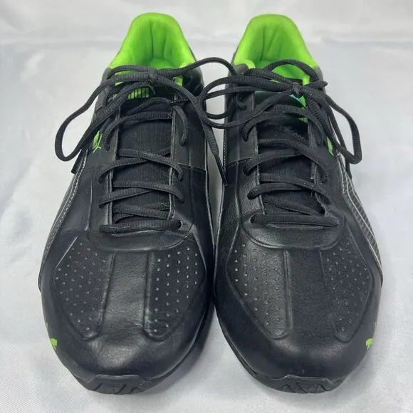 Mens Puma~Black/Green Sneakers~Size 11~Pre-owned