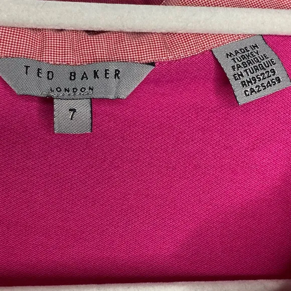 Men’s Ted Baker Pink Two Toned Norskep Polo Shirt Size 7