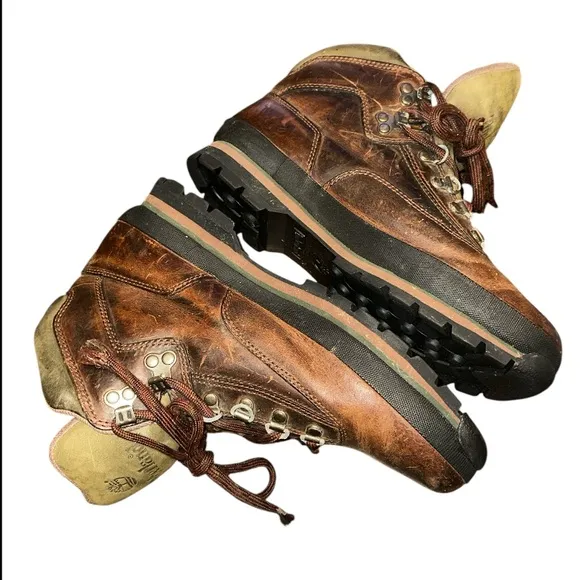 Men's Timberland Euro Hiker Mid Brown Full Grain Leather Hiking Boots