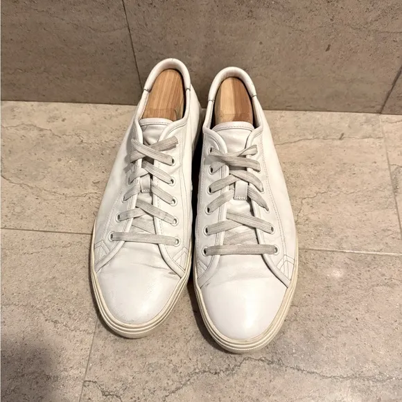 Men's White Leather Saint Laurent Sneakers