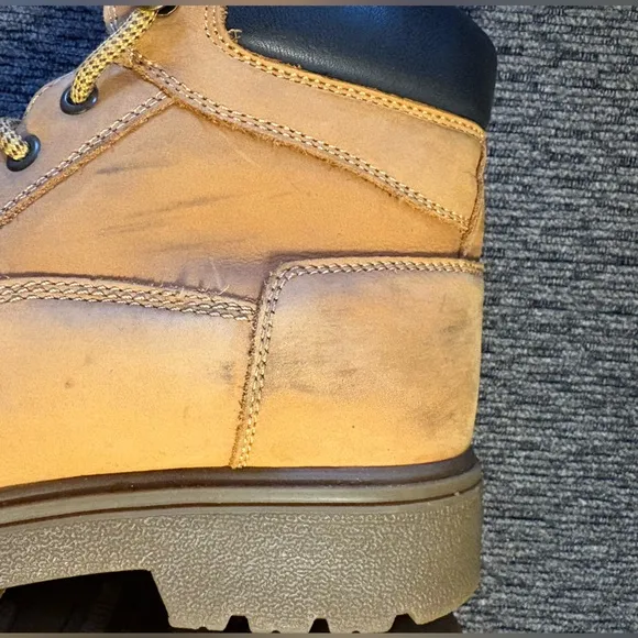 Men’s Wolverine Cheyenne Tan Leather Work Boots Style #W01038 Size 7.5