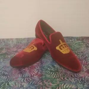 MEN'S AMALI VELVET SLIP ON SHOES WITH JEWELRY COUNT PIECE DRESS SHOE.