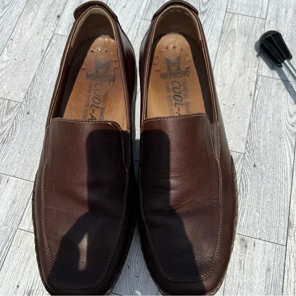 MEPHISTO Edlef Cool Air Brown Leather  Loafer Casual Shoes Men's Size 10