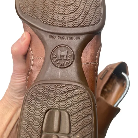 Mephisto Shoes Mens sz‎ 10 MedBrown Leather Cool-Air Slip On Vented