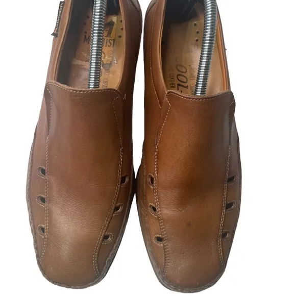 Mephisto Shoes Mens sz‎ 10 MedBrown Leather Cool-Air Slip On Vented