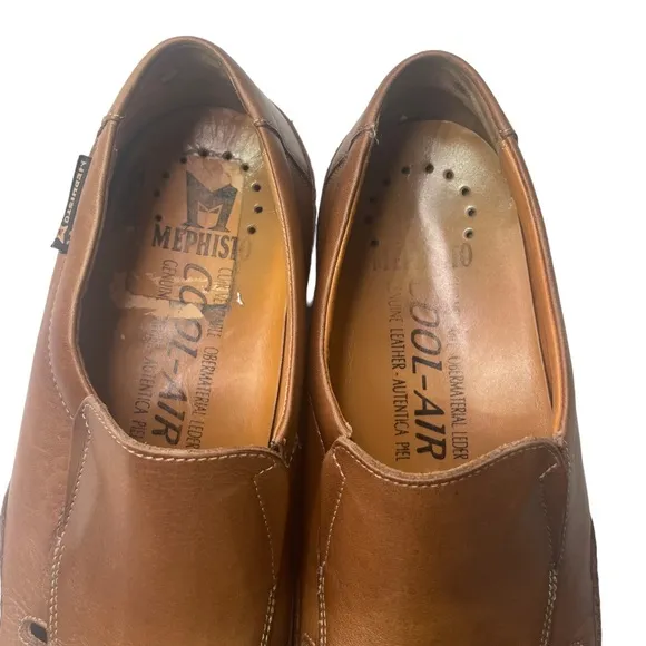 Mephisto Shoes Mens sz‎ 10 MedBrown Leather Cool-Air Slip On Vented