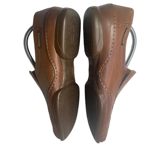 Mephisto Shoes Mens sz‎ 10 MedBrown Leather Cool-Air Slip On Vented