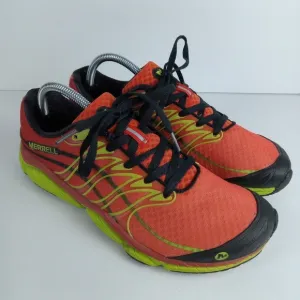 Merrell All Out Flash Shoes Mens 9 Molten Lava Trail Running Barefoot Minimalist