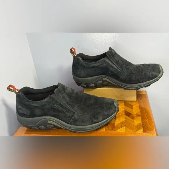 Merrell Black Slip-On jungle MOC midnight shoes men’s size 10.5W