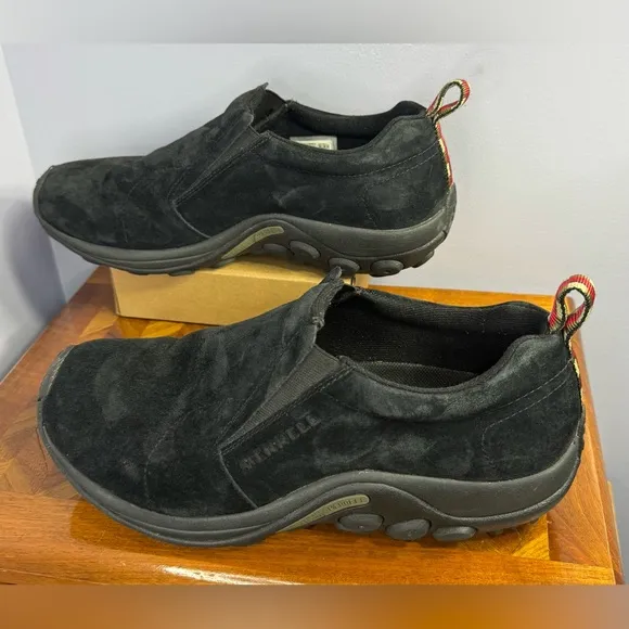 Merrell Black Slip-On jungle MOC midnight shoes men’s size 10.5W