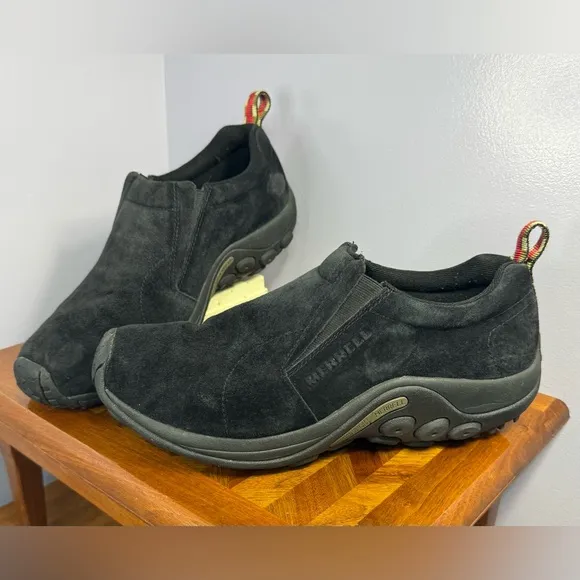 Merrell Black Slip-On jungle MOC midnight shoes men’s size 10.5W