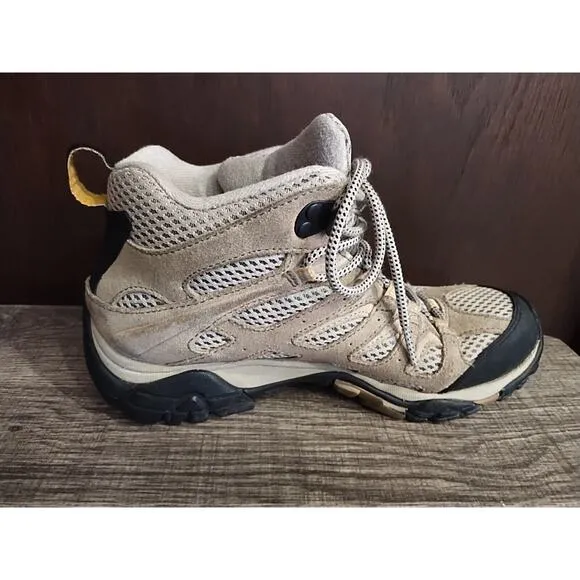 MERRELL GORE-TEX CONTINUUUM WOMENS 5.5 Taupe Tan Beige HIKING BOOTS TRAIL Vibram